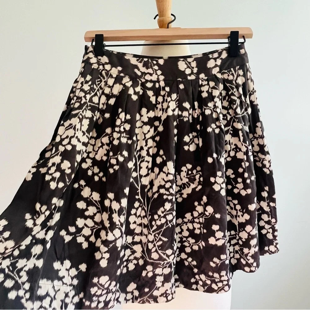 Anthropologie Moulinette Soeurs Silk Blend Floral A-Line Skirt - Picture 4 of 8